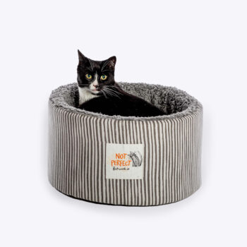 Battersea Snuggly Stripes Cat Cosy Bed