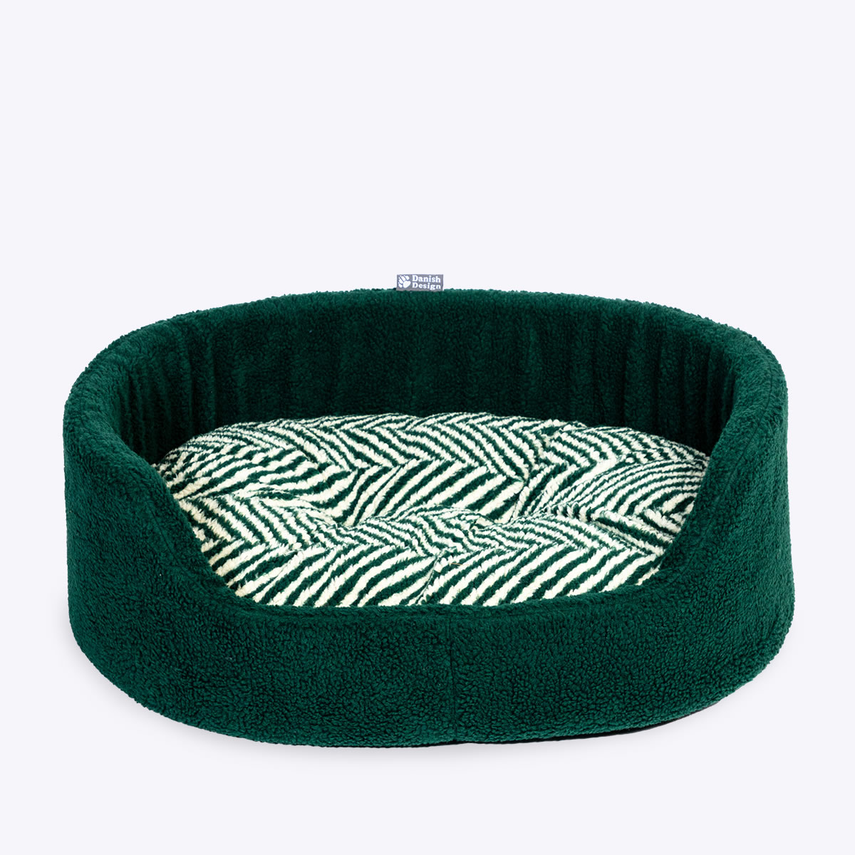 Sherpa Fleece Green Herringbone Slumber Bed - Image 2