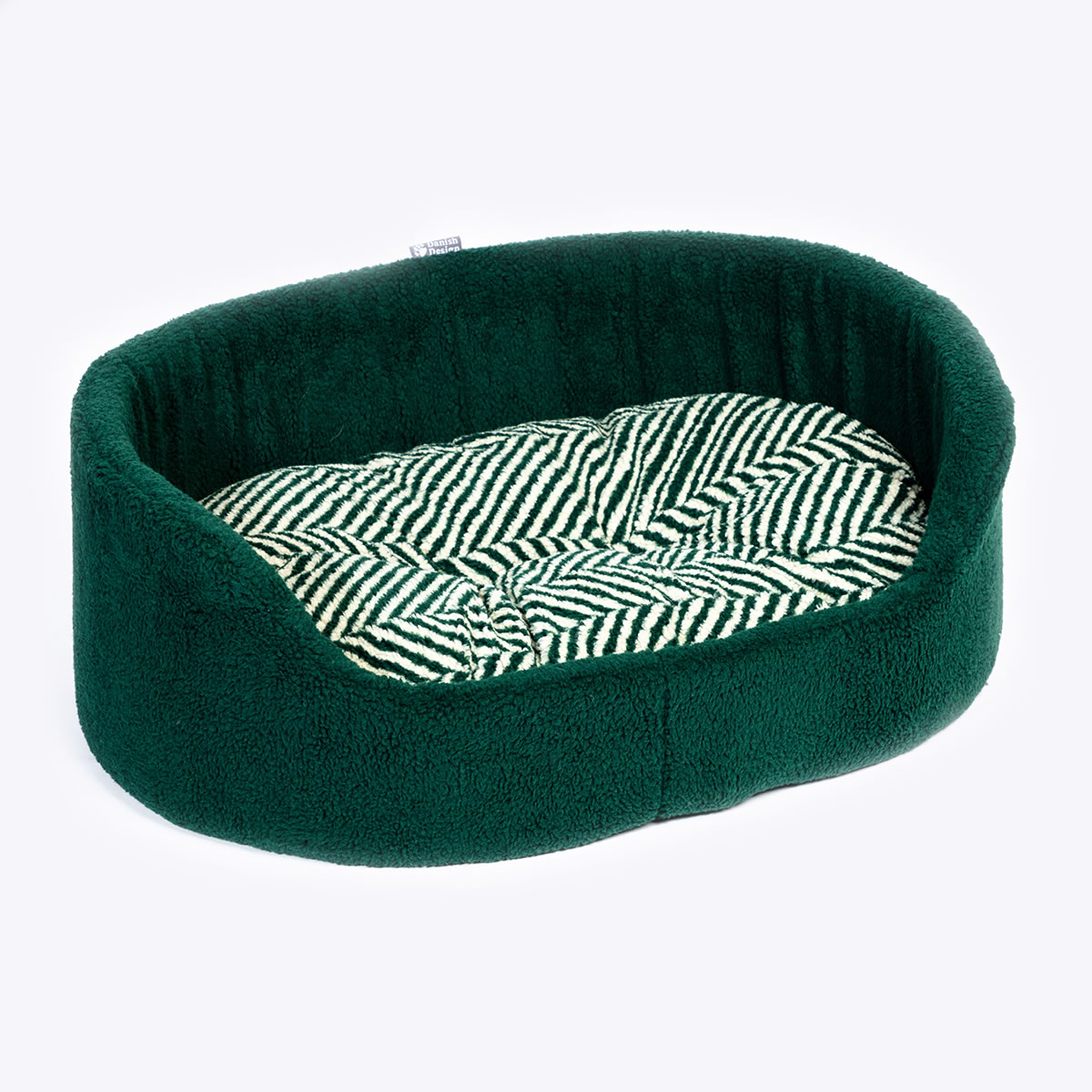 Sherpa Fleece Green Herringbone Slumber Bed - Image 3