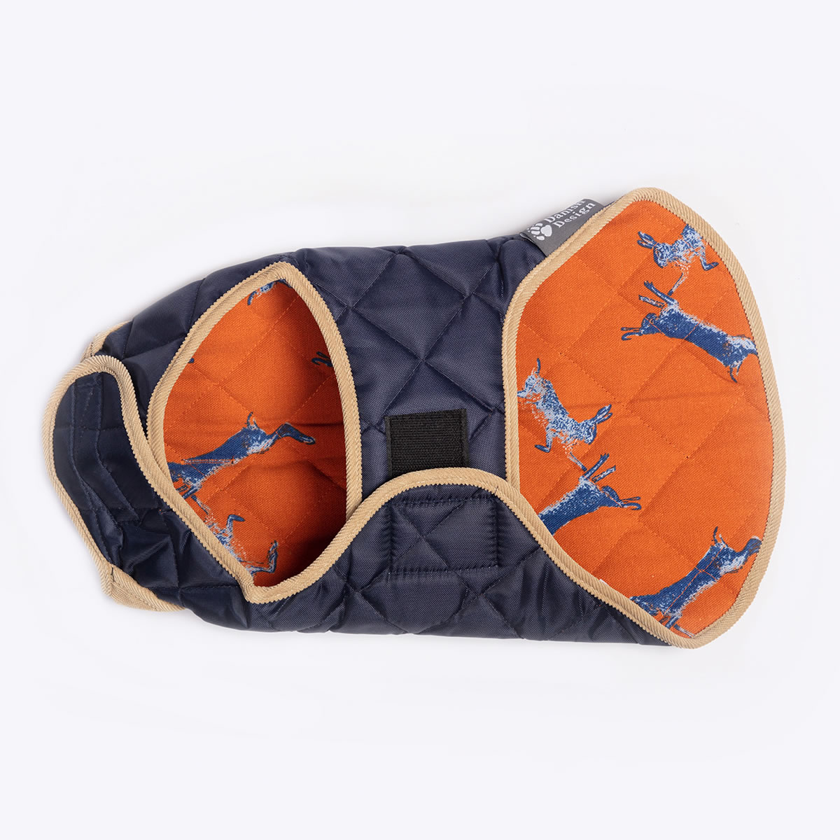 Quilted Dog Coat Navy - Image 5