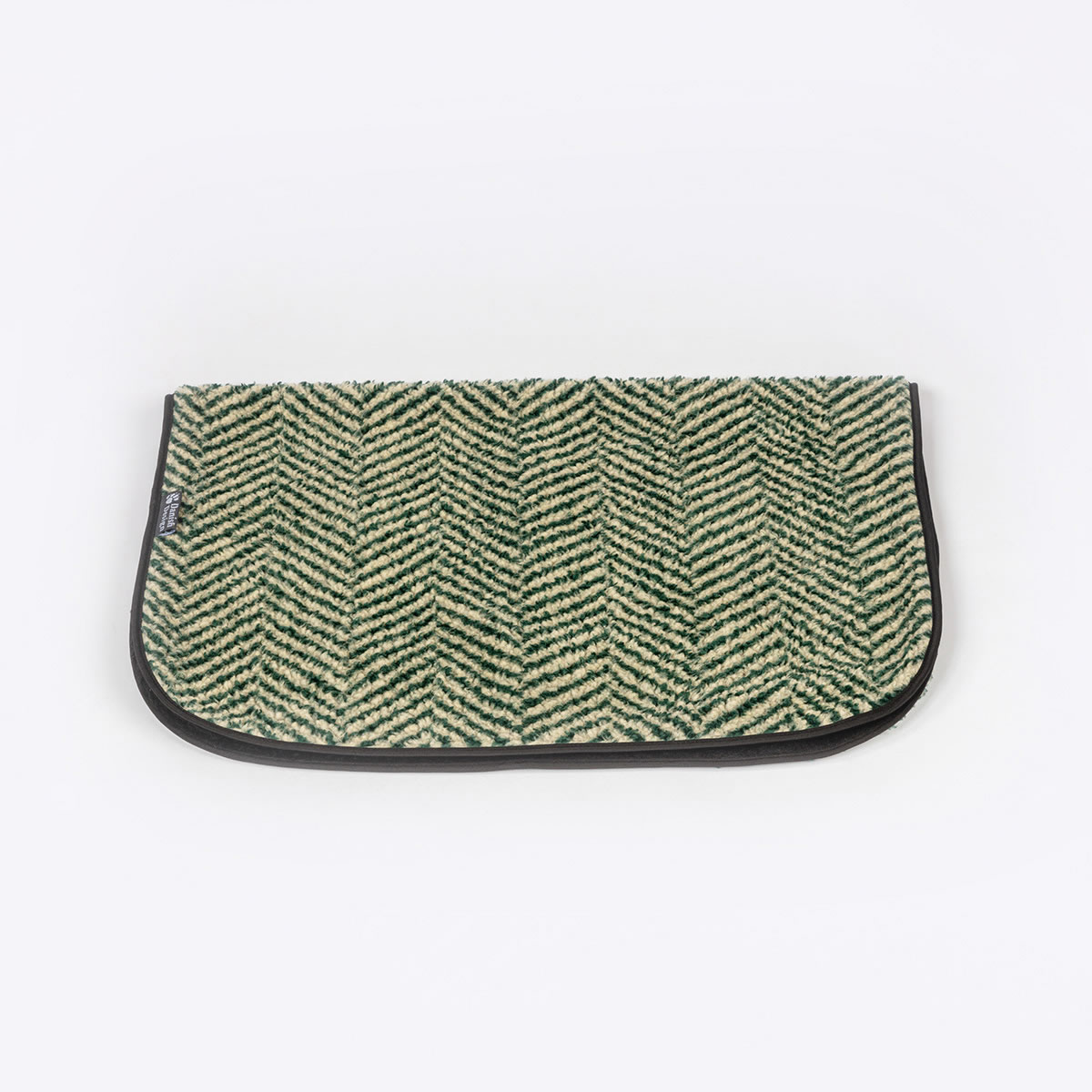 Sherpa Fleece Green Herringbone Blanket - Image 2
