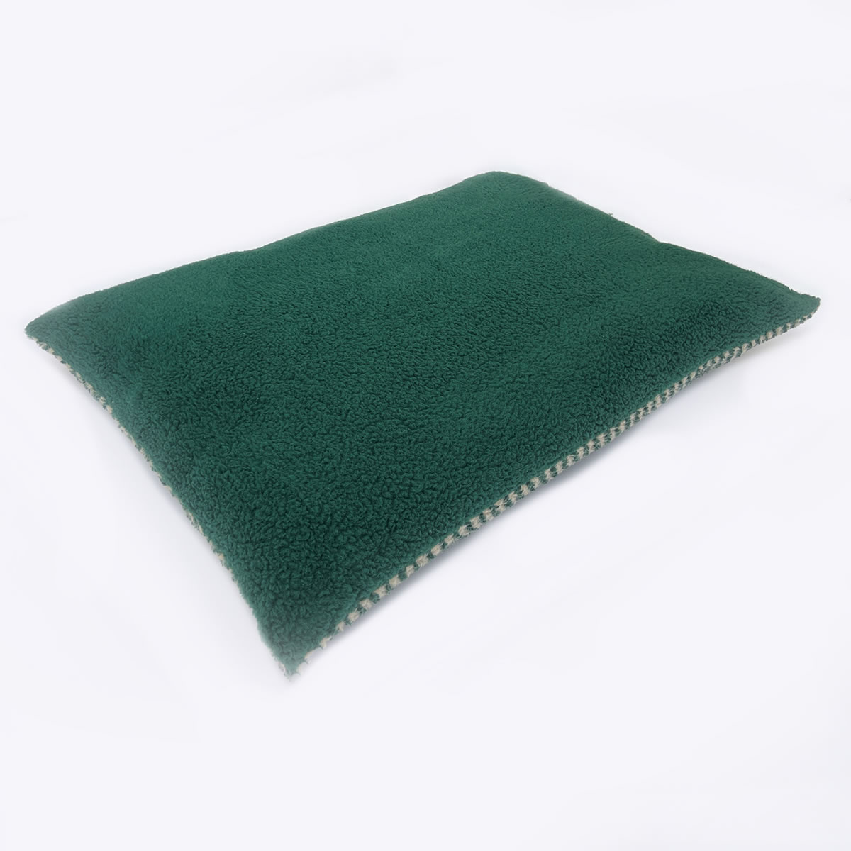Sherpa Fleece Green Herringbone Deep Duvet Cover