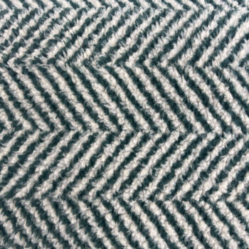 Sherpa Fleece Green Herringbone Deep Duvet Cover
