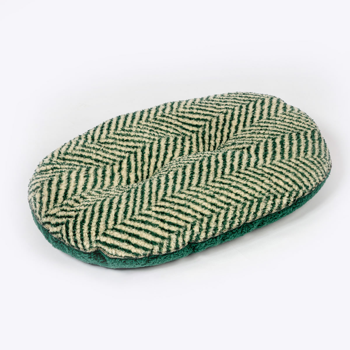 Sherpa Fleece Green Herringbone Quilted Mattress - Image 2