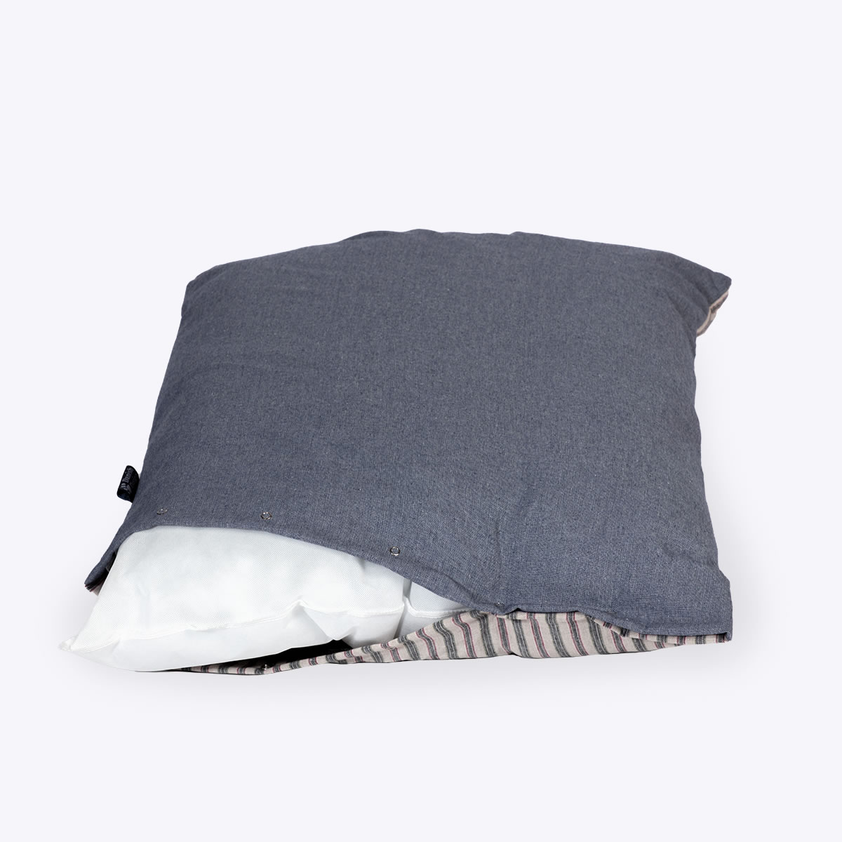 Rustic Stripes Denim Duvet Cover - Image 5