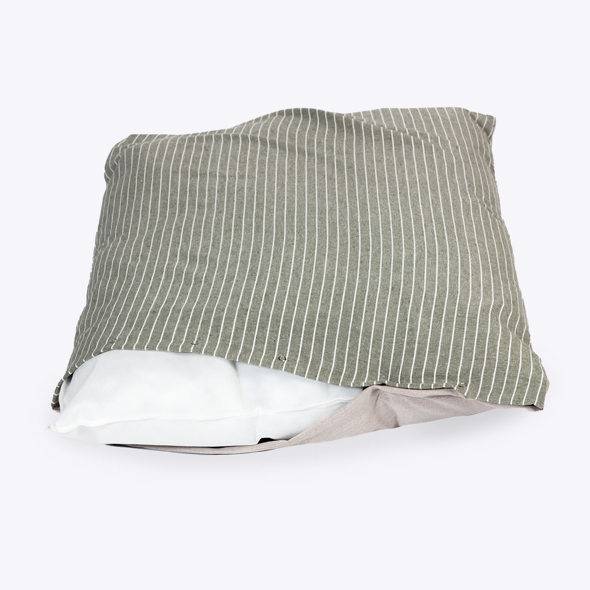 Rustic Stripes Sage Deep Duvet - Image 3